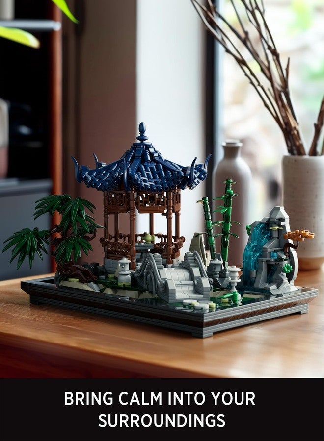Nifeliz Chinese Garden Building Set, Aesthetic Display Model for Home or Office Décor, Ideal Gift for Gardening and Mindfulness Enthusiasts (1877 PCS, NF10311) - Image 3